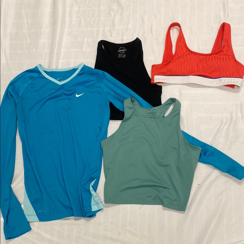 Nike Blue Fitted Ribbed Tank Top